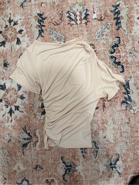 Khy asymmetrical rushed top in shell